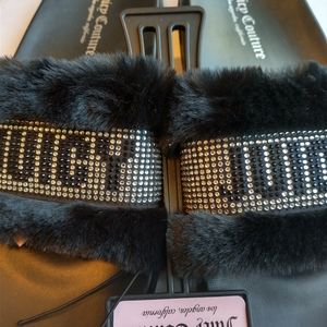NWT Juicy Couture rhinestone slippers